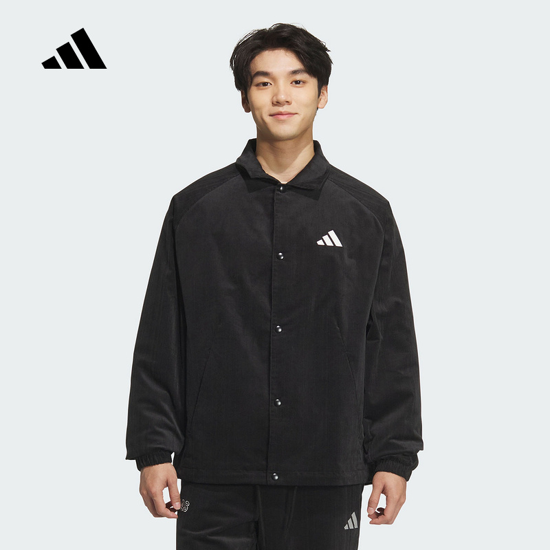 adidas阿迪达斯外套男子2025冬季休闲梭织翻领夹克 KR0217 KR0218
