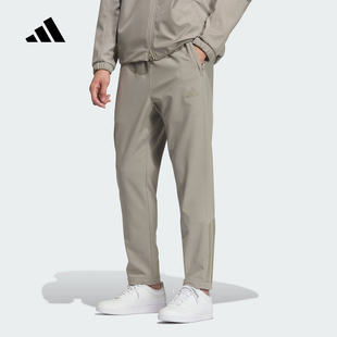adidas阿迪达斯加绒宽松运动休闲裤春男梭织开放式下摆长裤KQ8527