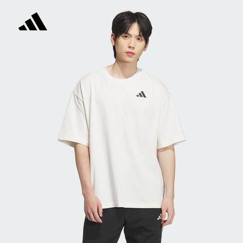 adidas阿迪达斯短袖男子2025秋季篮球运动休闲圆领印花T恤 KD4292