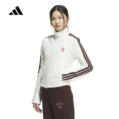 adidas阿迪达斯外套女2026春马年休闲运动连帽夹克KG3456 KG3457