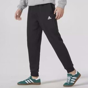 Adidas/阿迪达斯运动裤男子加绒保暖收口宽松休闲针织长裤 IB4023