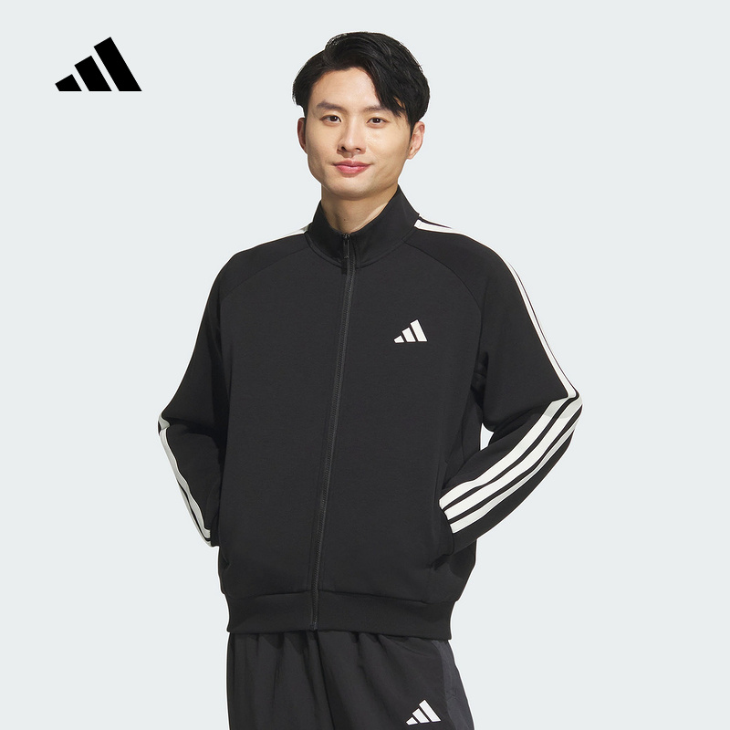 adidas阿迪达斯运动外套男2025秋季三条纹立领夹克 KC2884 KC2848