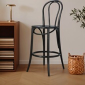 高吧椅餐椅靠背椅家用简约靠背凳现代北欧餐厅实木吧台椅高脚凳
