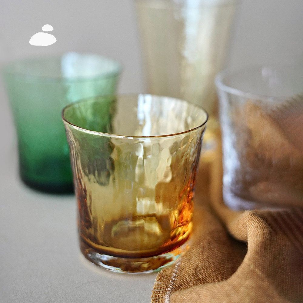 昔原 甜雾 锤纹水晶玻璃杯 手工吹制无铅玻璃 冷饮杯 威士忌酒杯