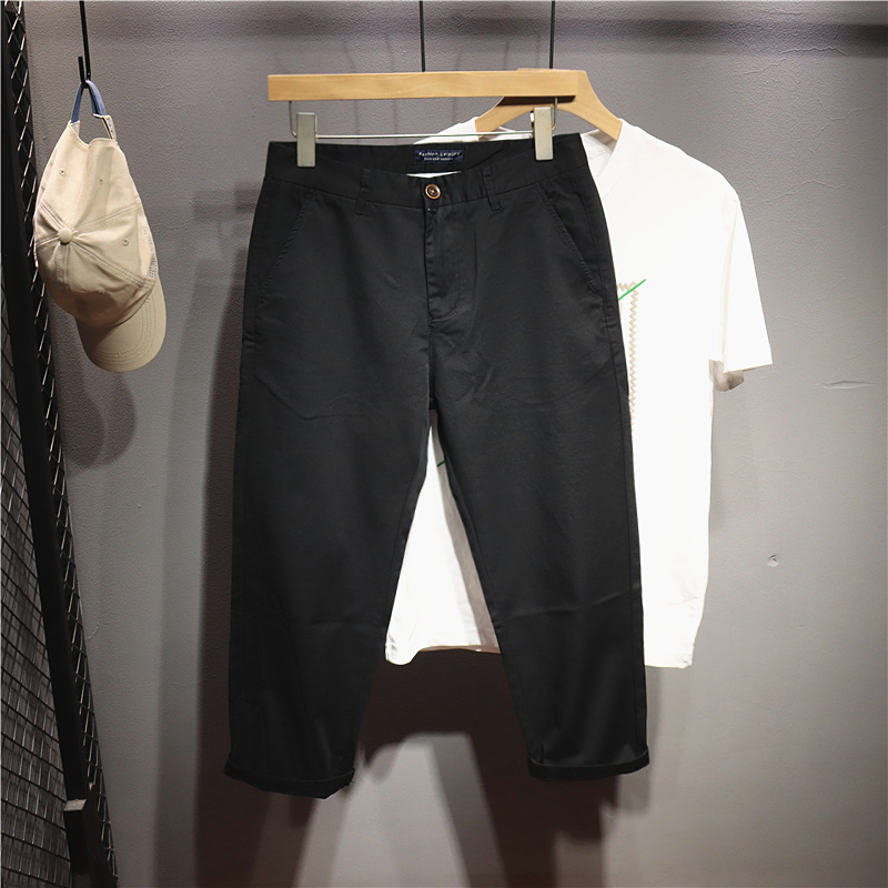 毒类时尚简约男士八分裤