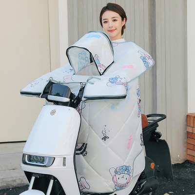 四季中厚亲子儿童电动车挡风被