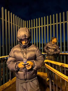 DRILL风美式街头嘻哈短款连帽棉服服男款2024年新品潮牌冬季外套