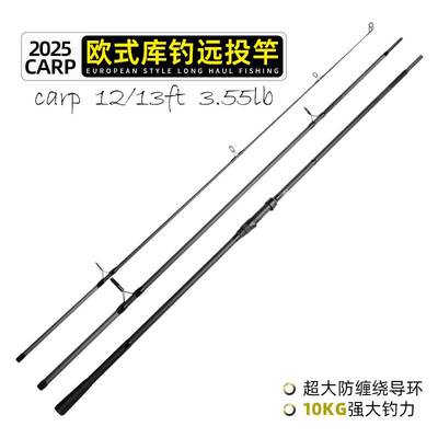 欧式库钓鲤鱼竿CARP杆3.9米4.5米三节碳素并继远投竿威海
