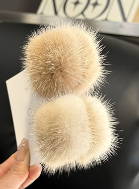 水貂毛金属小抓夹马尾夹防塌夹子毛绒发抓头饰发夹后脑勺小鲨鱼夹