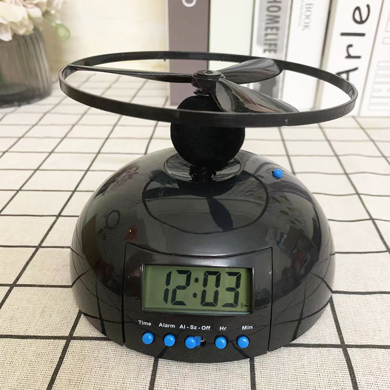 新奇创意搞怪会飞闹钟静音超大声