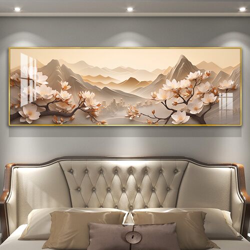 主卧室背景墙装饰画轻奢床头挂画