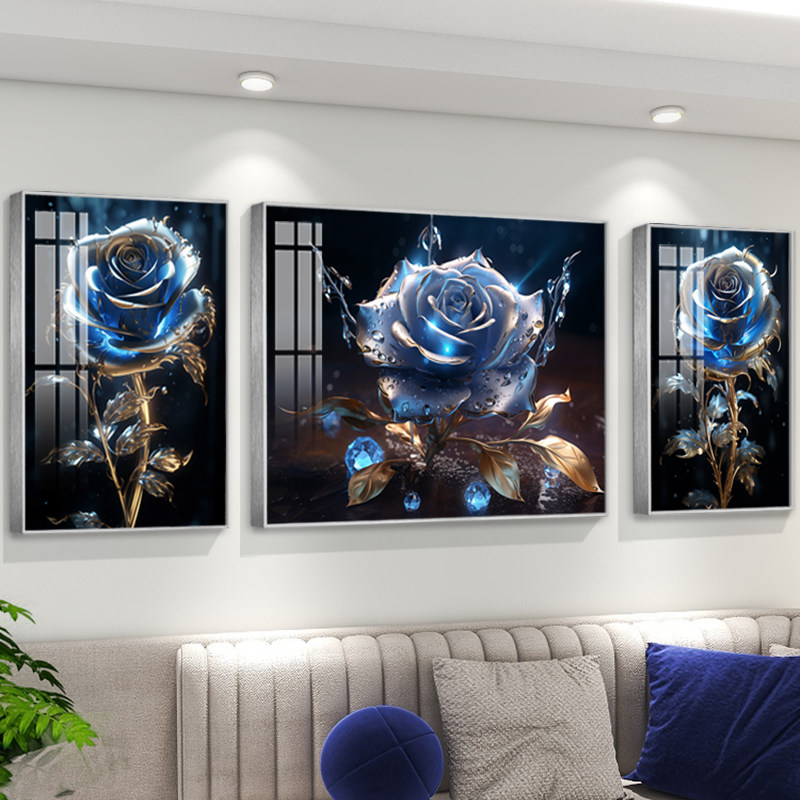 轻奢现代沙发背景墙装饰画客厅高级感挂画简约大气三联壁画艺术画,家居饰品,现代装饰画,淘宝优惠券,粉丝福利购,淘宝优惠卷