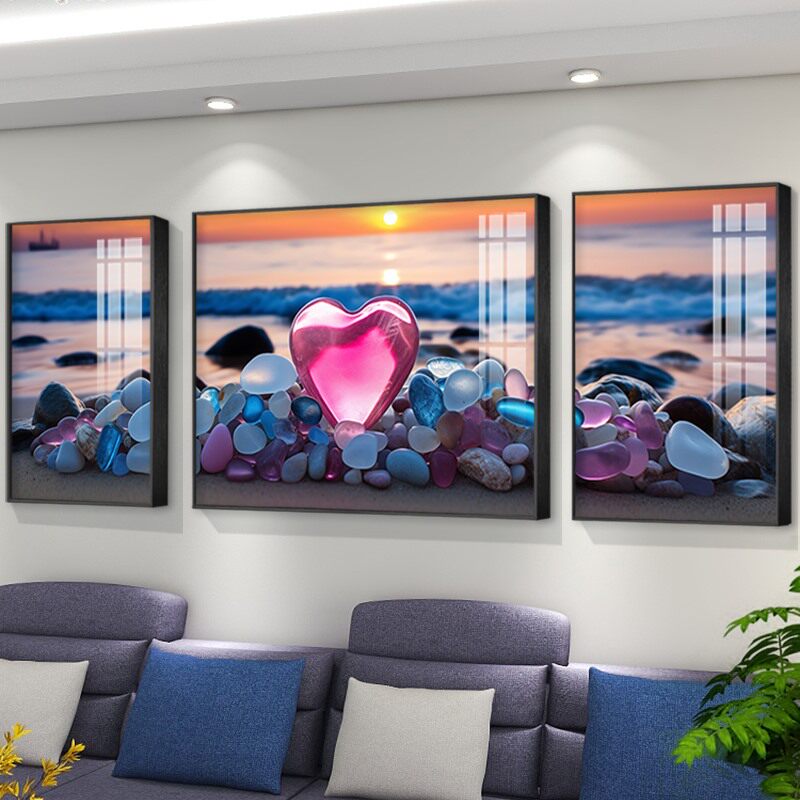 赛博朋克客厅沙发背景墙装饰壁画