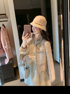 新款 千金穿搭羽绒内胆毛呢外套女冬季 羊毛大衣1122 兔子 鱼兔子