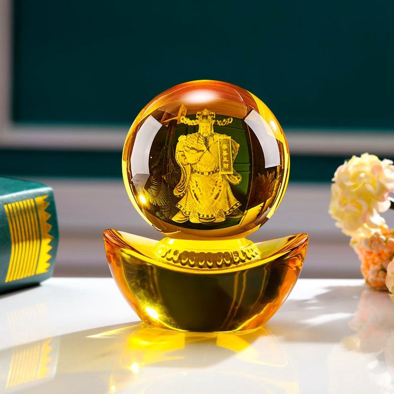 乔迁礼物水晶球元宝摆件桌面装饰品开业礼品迎财神定制公司logo,家居饰品,装饰摆件,淘宝优惠券,粉丝福利购,淘宝优惠卷