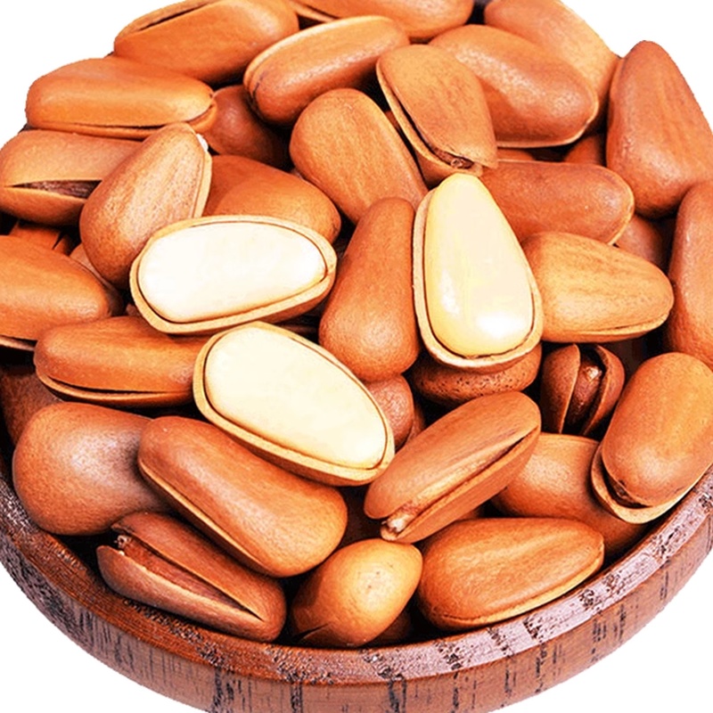 24新货黑龙江特大野生东北手剥开口松子原味孕妇坚果净500g830粒