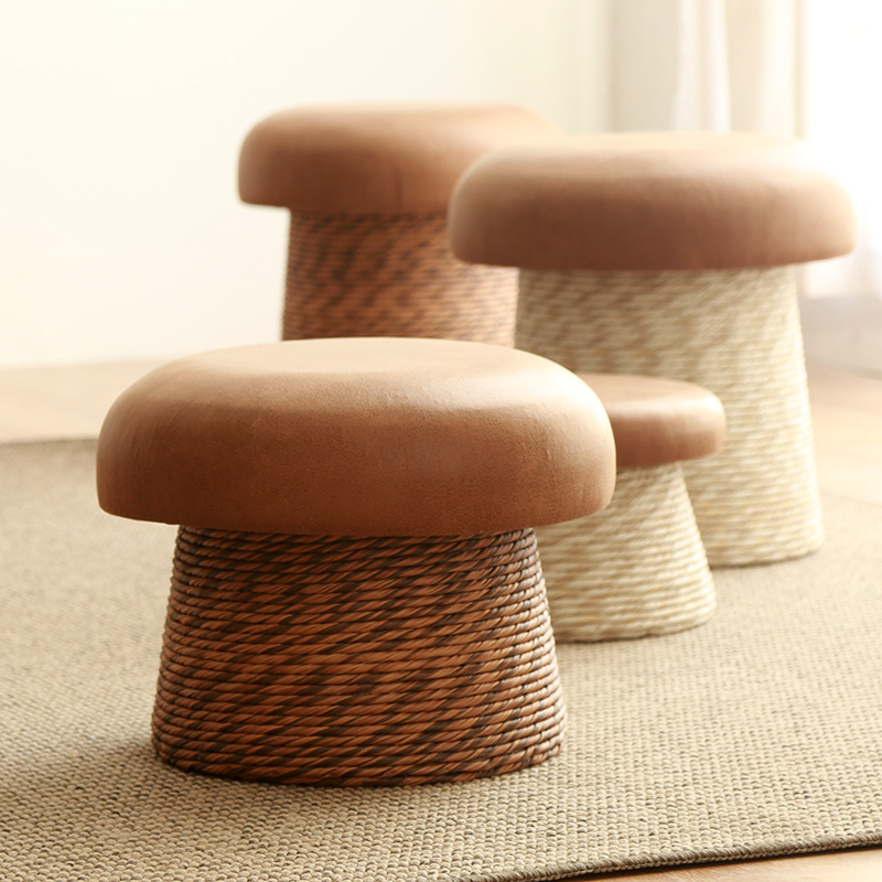 蘑菇凳坐凳牛筋绳凳子矮凳简约阳台门口换鞋凳搁脚凳墩子宝宝凳