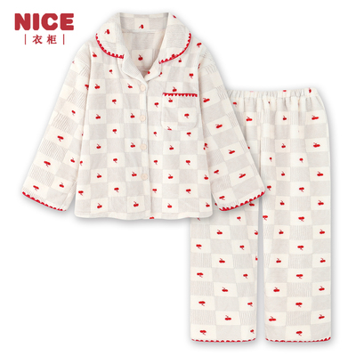 法兰绒睡衣女冬季加厚加绒保暖