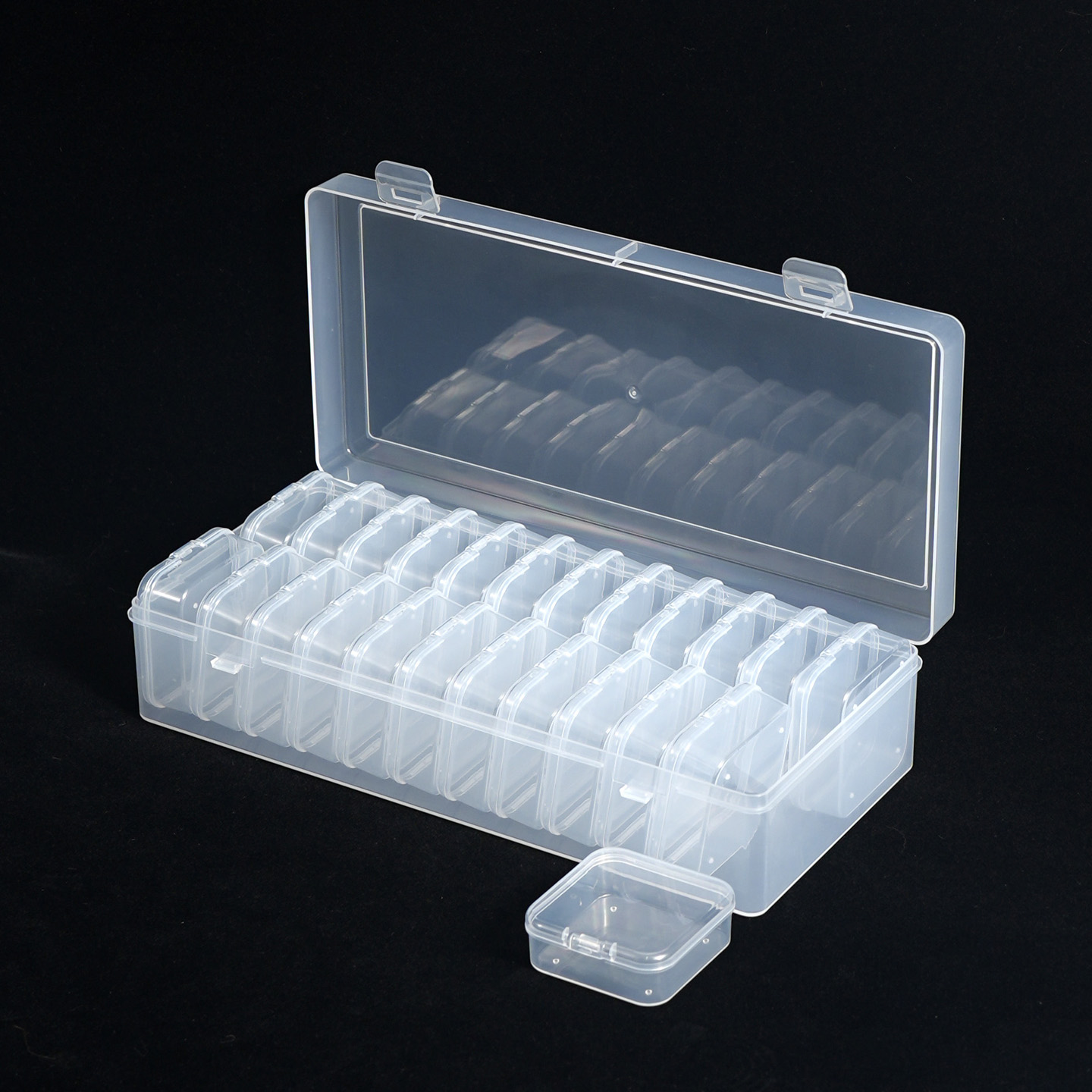 渔具多功能收纳盒路亚台钓配件配件箱鱼钩铅皮漂座假饵小配件等