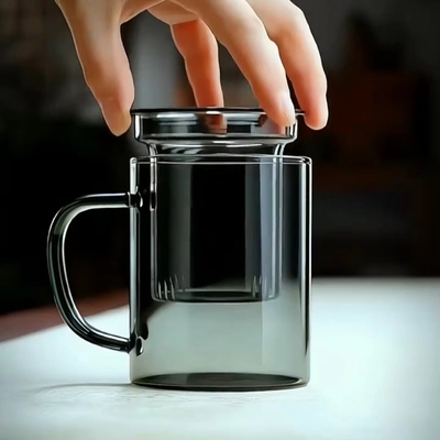 高硼硅玻璃泡茶杯耐高温可加热