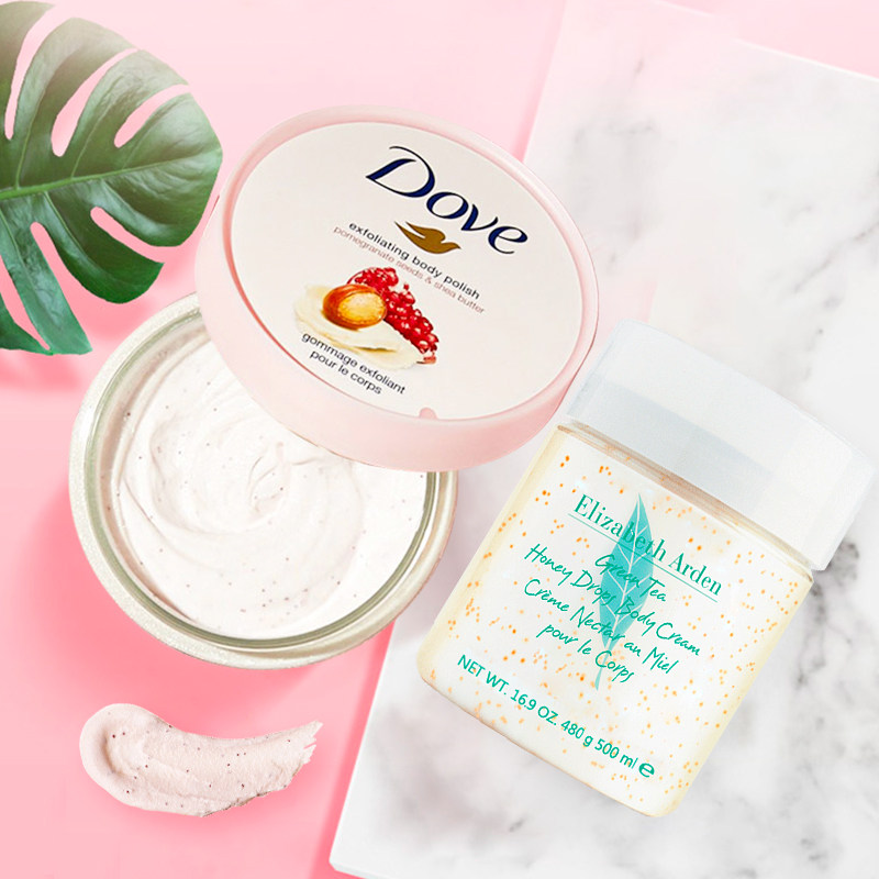 Dove/多芬石榴籽磨砂膏+雅顿绿茶身体乳
