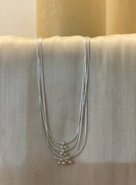 小樱桃原创设计锁骨链银极简女