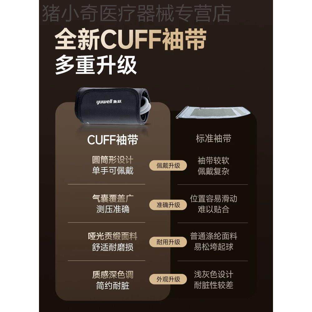 鱼跃S68AR房颤电子量压新品准精蓝牙升级灵控袖带配件