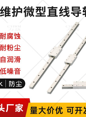 微型直线导轨滑块线轨MGN/MGW TS-04/TW-04-09/12/15代IGUS免维护