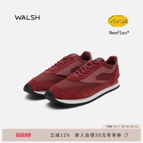WALSHENSIGN复古透气慢跑鞋男