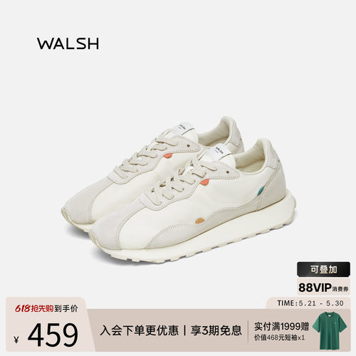 normanwalsh男女系带撞色休闲鞋