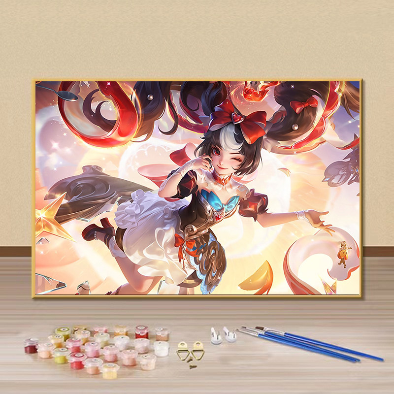 王者荣耀安琪拉手工填色画画礼物