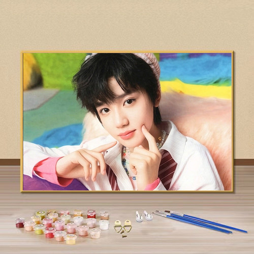 魏子宸 TF家族周边diy数字油画手绘填充涂色画送孩子礼物装饰挂画