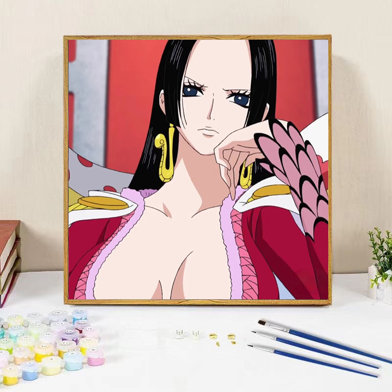 海贼王女帝手绘填色涂鸦画画礼物