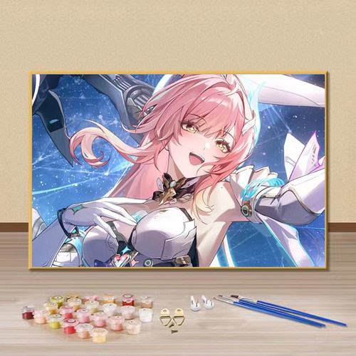 鸣潮爱弥斯卡通人物diy数字油画