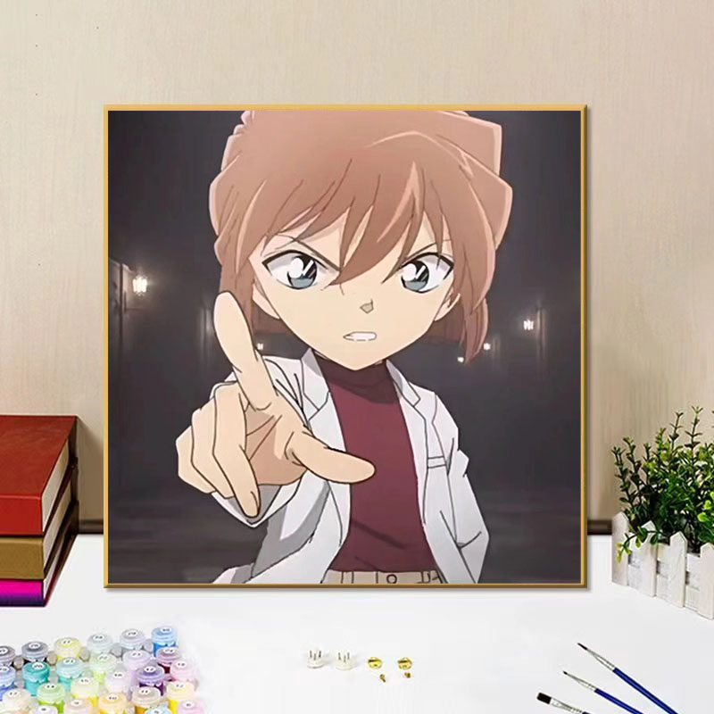灰原哀手绘填色画画生日礼物
