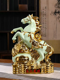 景德镇陶瓷酒瓶生肖马2.5公斤酒罐酒罐酒罐家用密封饰品高档酒具