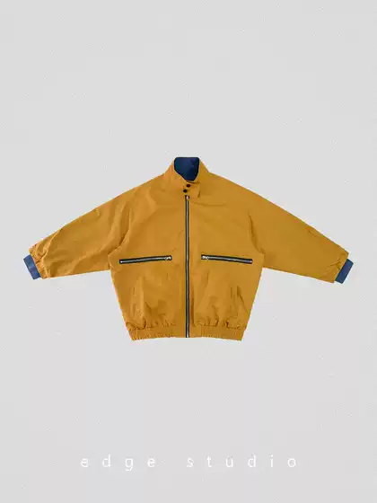 Edge Studio Reversible Stand-Up Collar Loose-Fitting American Retro Jacket Men's Trendy Jacket