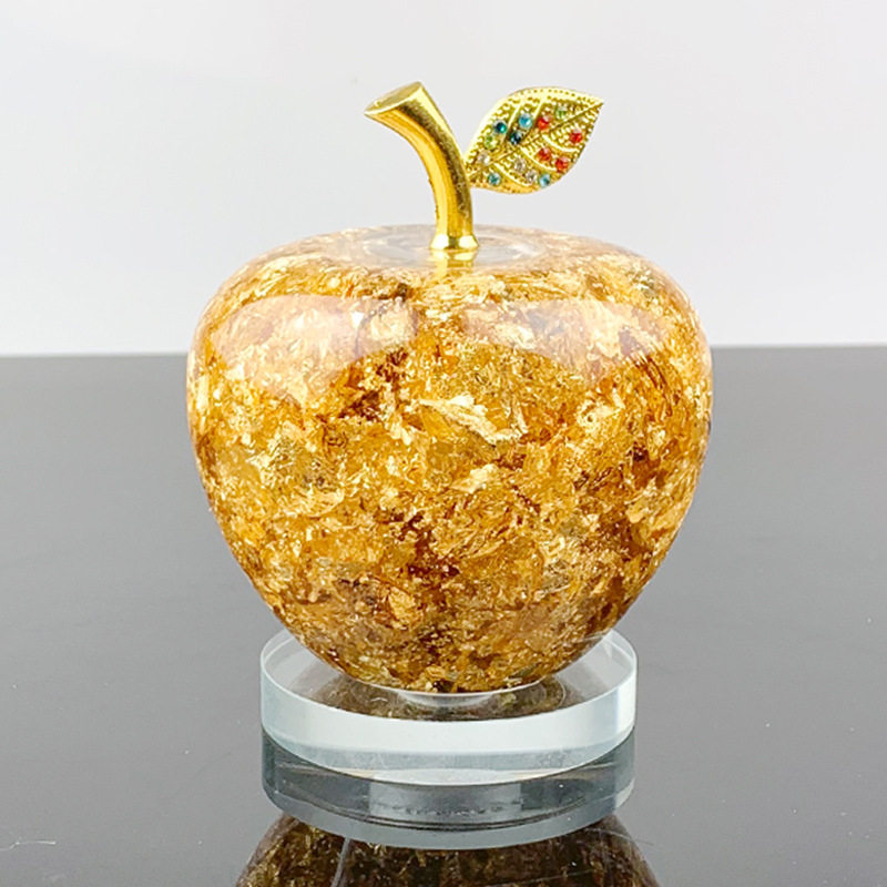 新款热销小号金箔水晶苹果摆件创意圣诞节礼品畅销东南亚礼品摆件,家居饰品,装饰摆件,淘宝优惠券,粉丝福利购,淘宝优惠卷