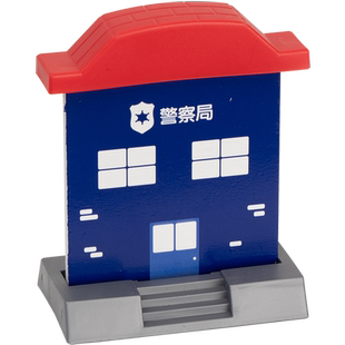 木质轨道场景配件车仿真房子加油站候车室兼容米兔儿童玩具