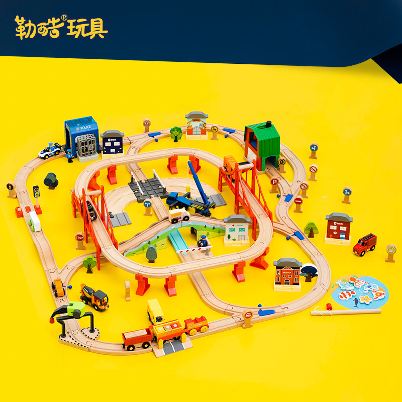 COMPATIBLE BRIO CHILDRENS WOODEN ELECTRIC TRAIN TRACK SET MAGNETIC EDUCATIONAL BUILDING BLOCKS ASSEMBLED TOY BOY