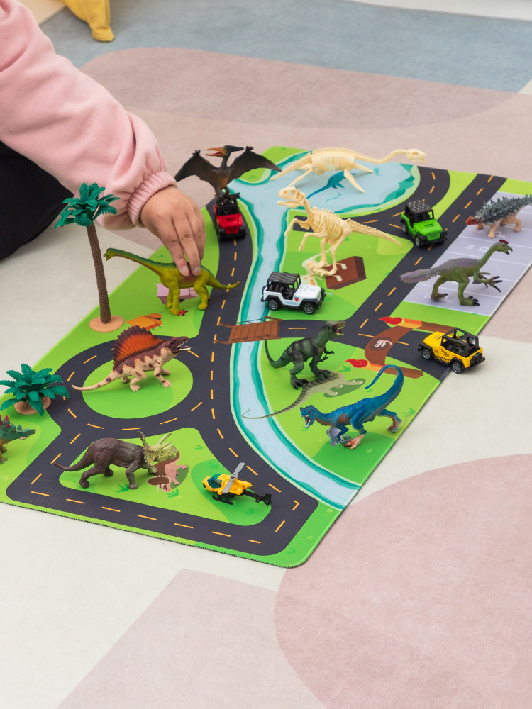 시뮬레이션 동물원 공룡 세계 티라노사우루스 렉스 장면 모델 세트 어린이 장난감 소년과 소녀 생일 선물