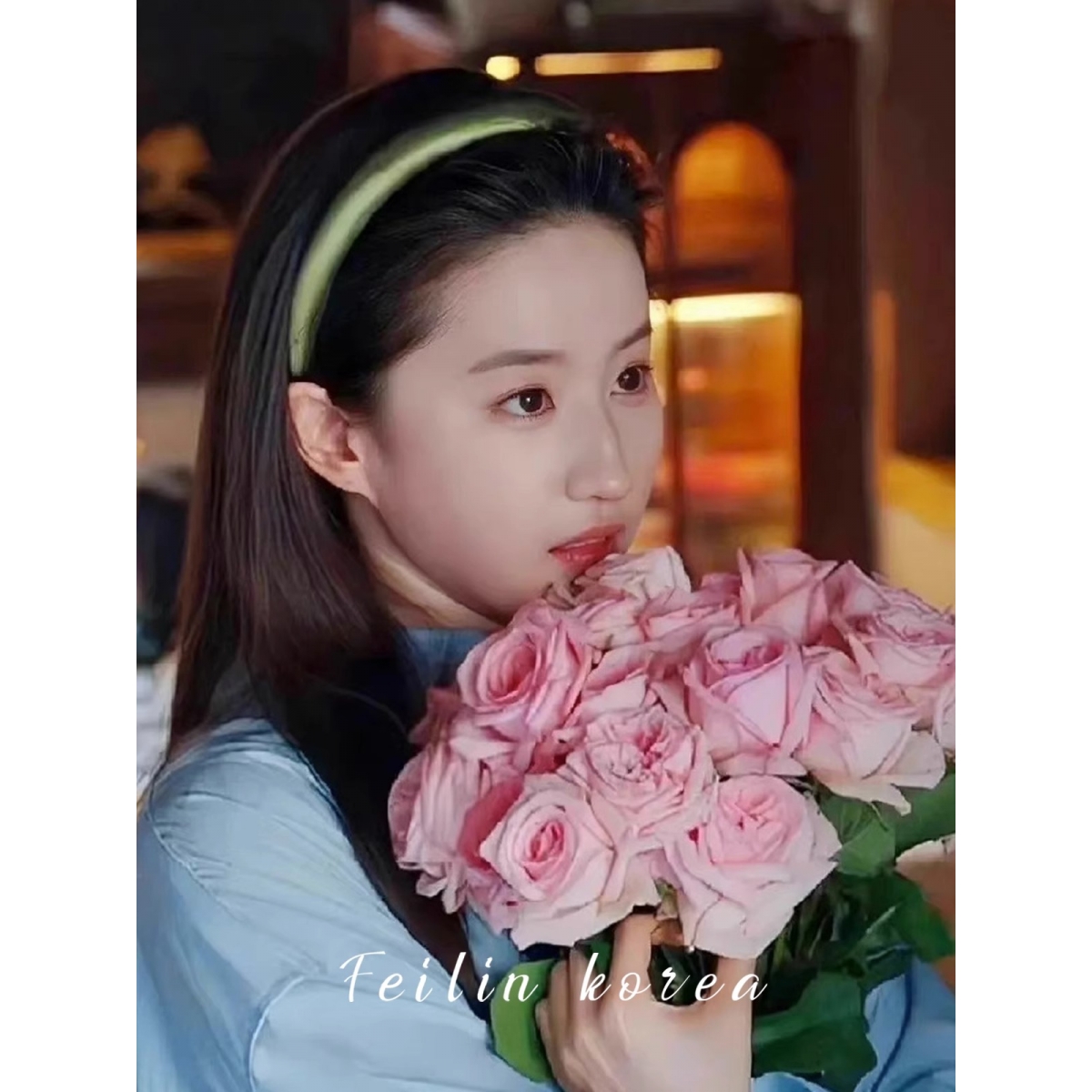 刘亦菲同款发箍绿色细发卡女款高级感头箍夏天2025年新款发捆夏季