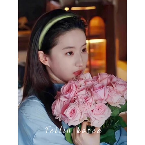 刘亦菲同款发箍绿色细发卡女款高级感头箍夏天2025年新款发捆夏季