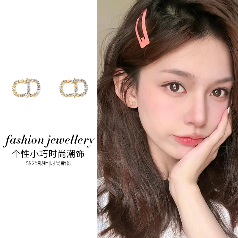 设计感耳钉小众纯银气质女