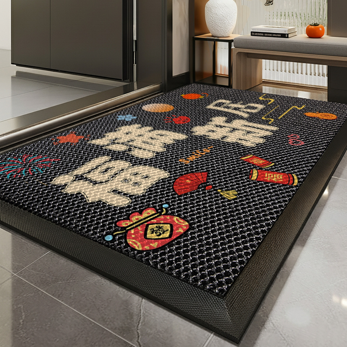 新年入户地垫超强弹力进门耐脏防滑脚垫免洗除尘蹭土玄关高端地毯,居家布艺,入户地垫,淘宝优惠券,粉丝福利购,淘宝优惠卷