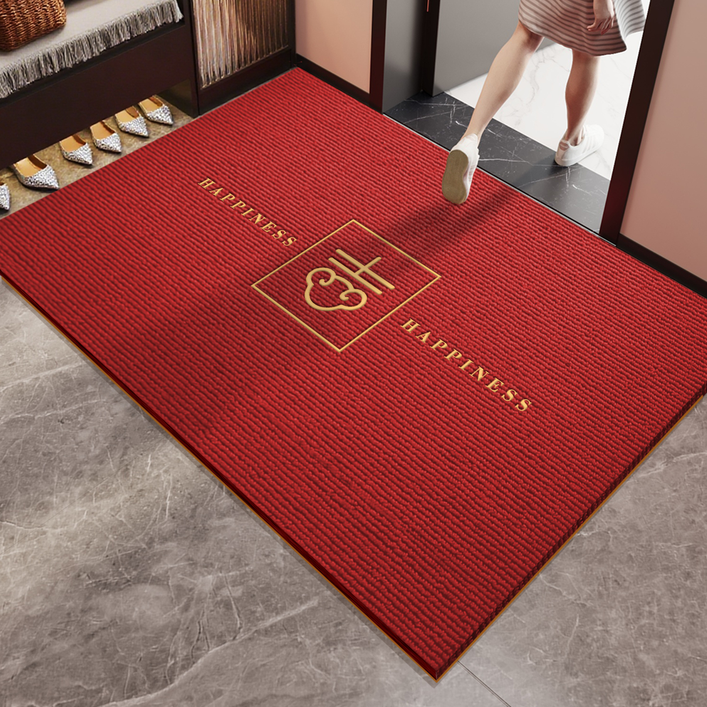入户门地垫新年防滑垫喜庆地毯