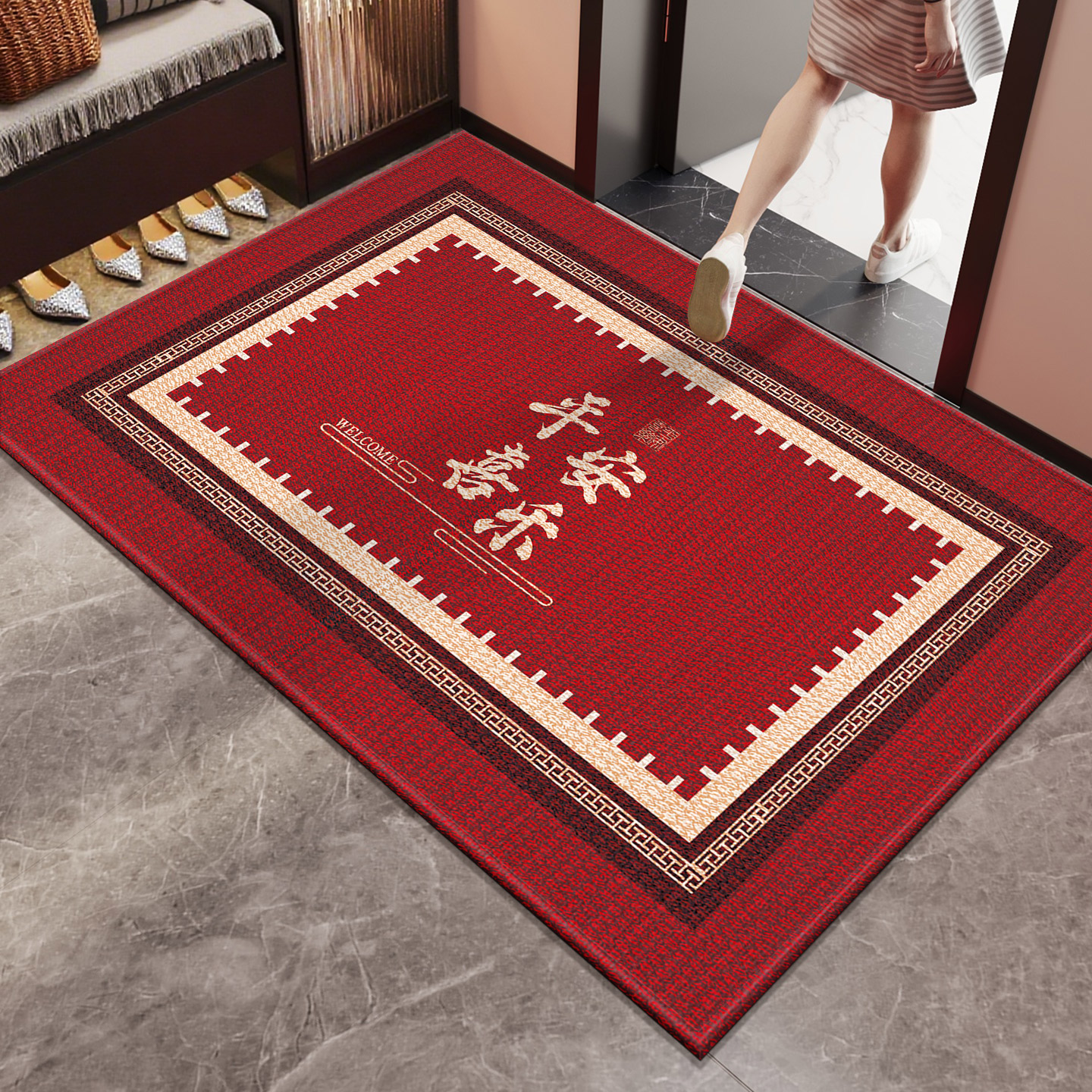 入户门地垫新年玄关防滑垫地毯