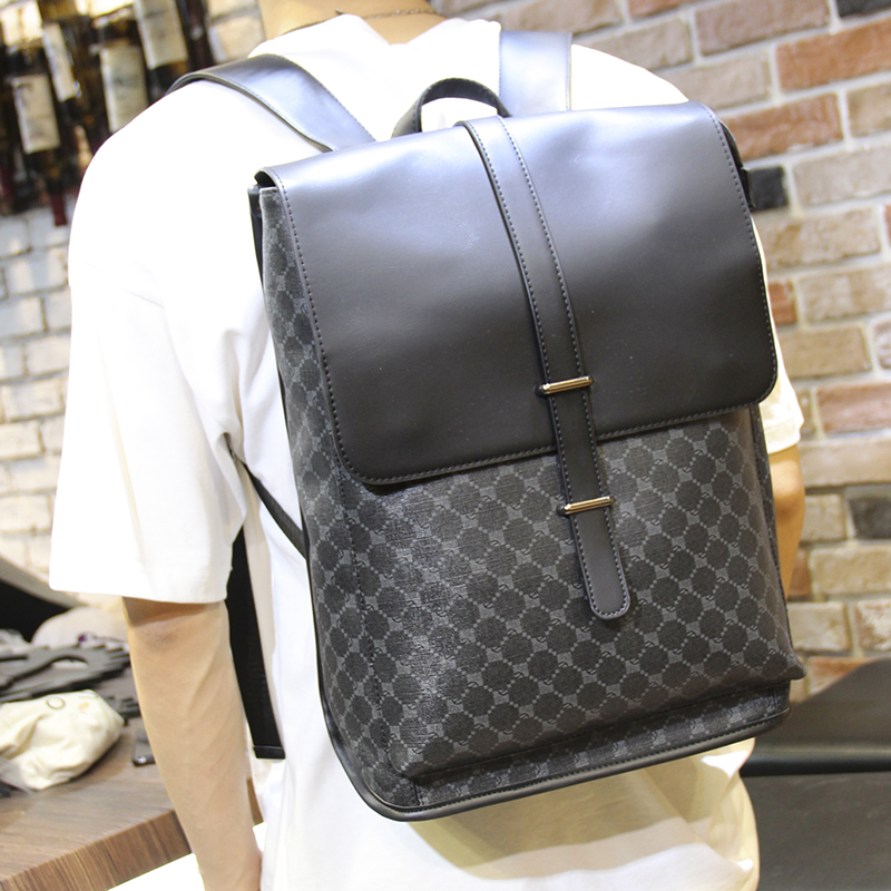 格纹韩版双肩包旅行男包时尚复古大容量电脑背包潮学生书包,箱包皮具/热销女包/男包,男士包袋,淘宝优惠券,粉丝福利购,淘宝优惠卷