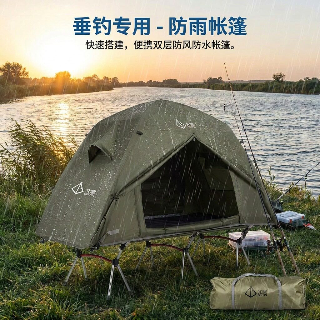 双层PU防暴雨野外小型轻量化便携