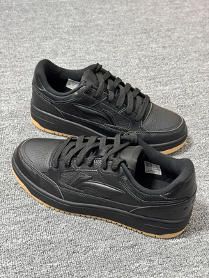 李宁LiNing李宁天迹防滑耐磨软弹回弹舒适拼接休闲百搭男款黑色